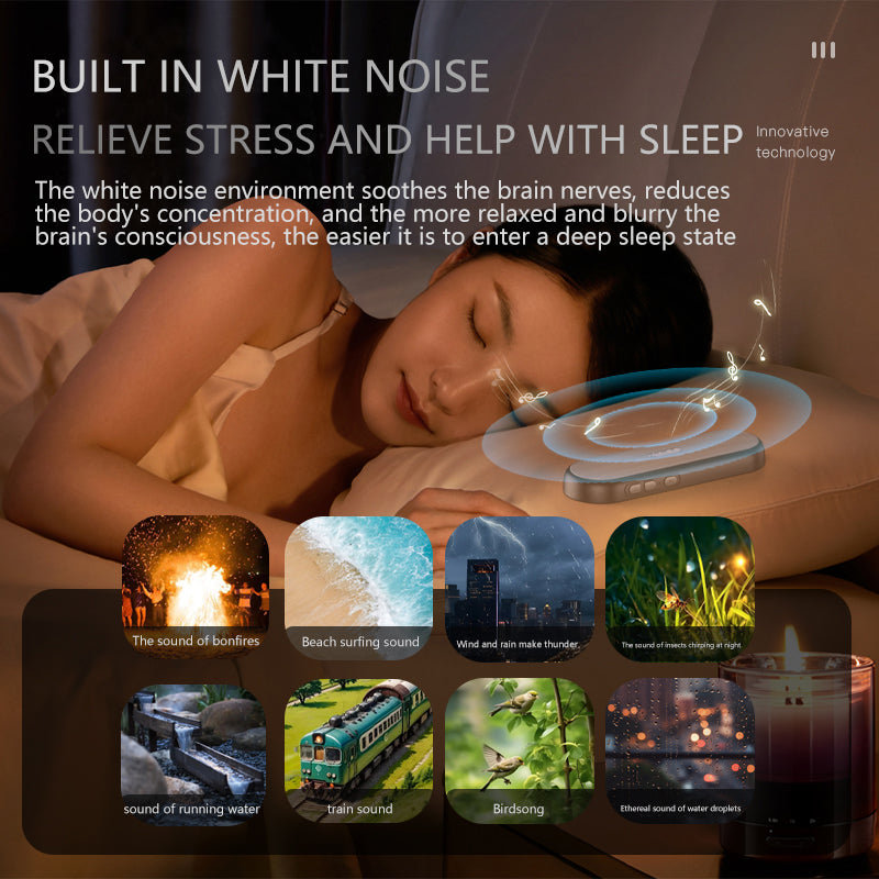 Private White Noise Speaker with Bone Conduction for Sleep