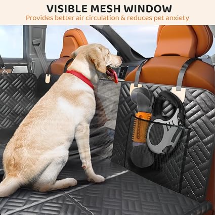 Back seat car cover for dogs or dog car/vehicle seat covers