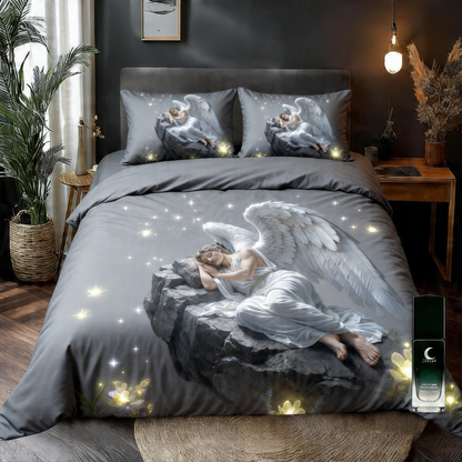 2 Bottles Sleep Essence with 100% organic cotton bedding set