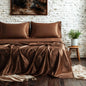 Silky satin bed sets or silky bedding set or fitted sheet set