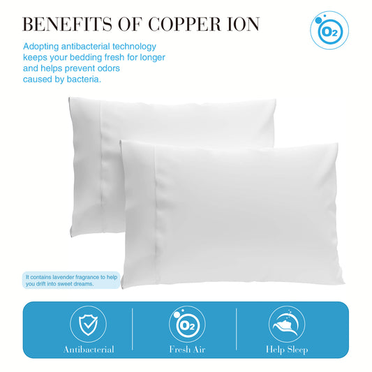 COZHOM Copper Ion Antibacterial Pillowcases(4 pcs set)