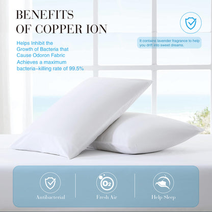 Copper Ion Antibacterial Fitted Sheet Set（Beige/Grey）