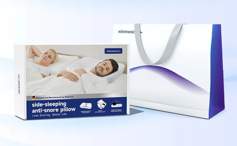 Anti snore pillow to help with snoring for side sleeping snorers