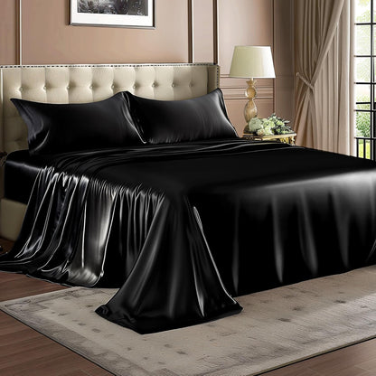 Silky bedding set or bedsheet satin silky bedsheet(WHOLESALE ONLY)