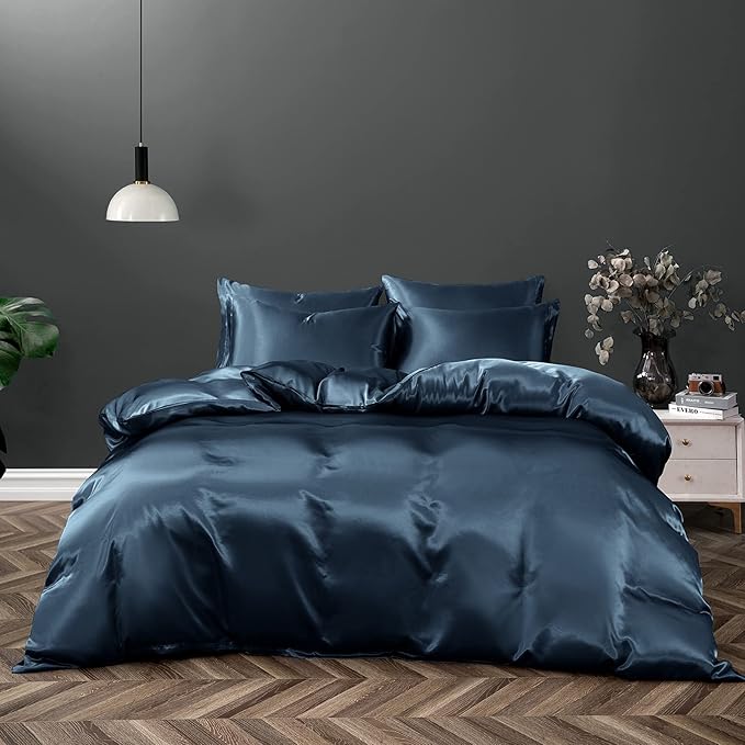 Silky bedding set or bedsheet satin duvet cover(MOQ 30 PCS)