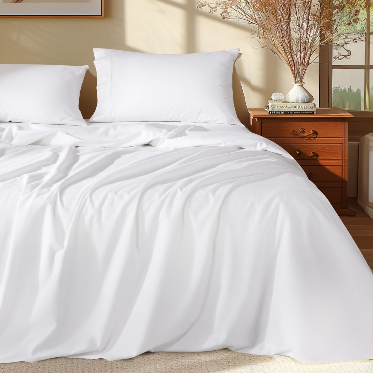 100 organic egyptian cotton bed sheets set and cotton bedding set