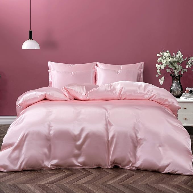 Silky bedding set or bedsheet satin duvet cover(MOQ 30 PCS)