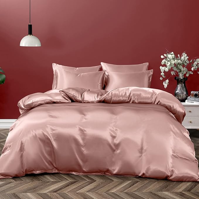 Silky bedding set or bedsheet satin duvet cover(MOQ 30 PCS)