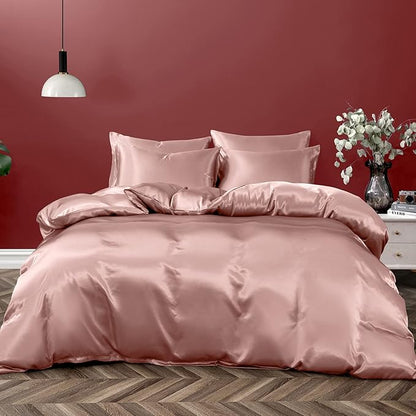 Silky bedding set or bedsheet satin duvet cover(MOQ 30 PCS)