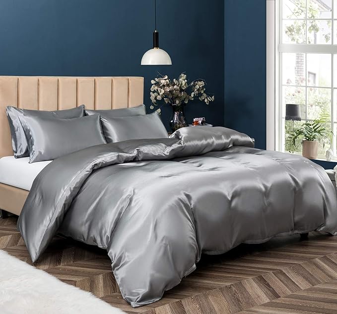 22 momme silk bedding set or 100% mulberry silk duvet cover set