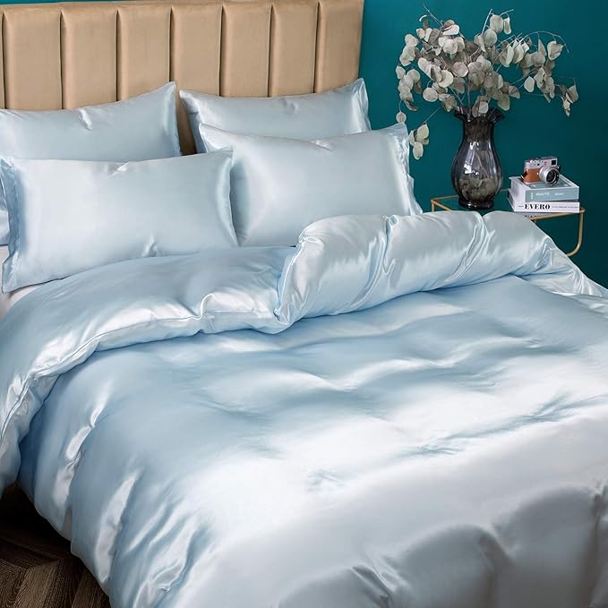 Silky bedding set or bedsheet satin duvet cover(MOQ 30 PCS)