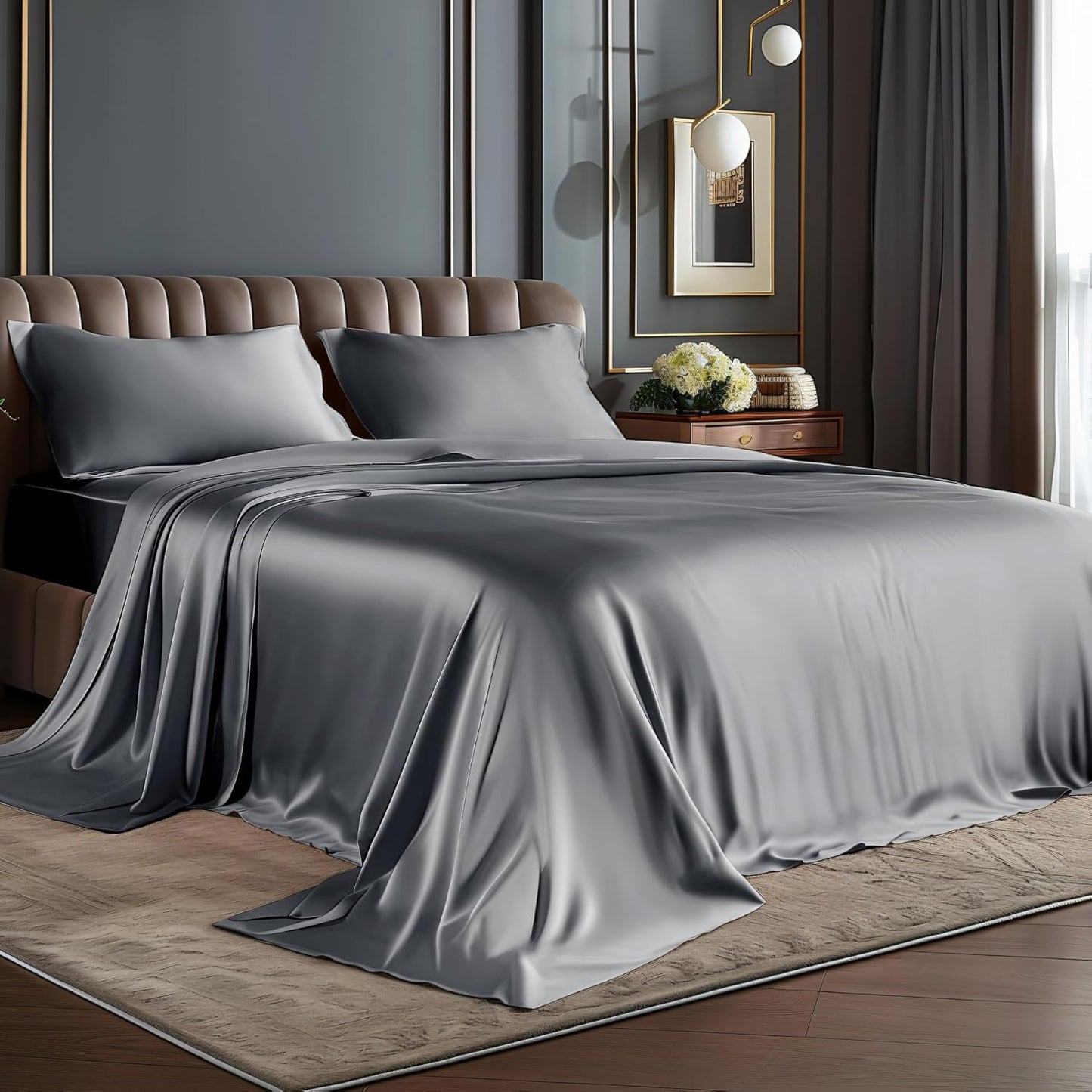 Silky bedding set or bedsheet satin silky bedsheet(WHOLESALE ONLY)