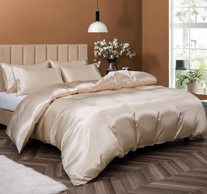 Silky bedding set or bedsheet satin duvet cover(MOQ 30 PCS)