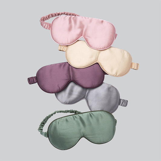100% Mulberry silk eye mask for sleeping or silk eye cover (2 PCS)
