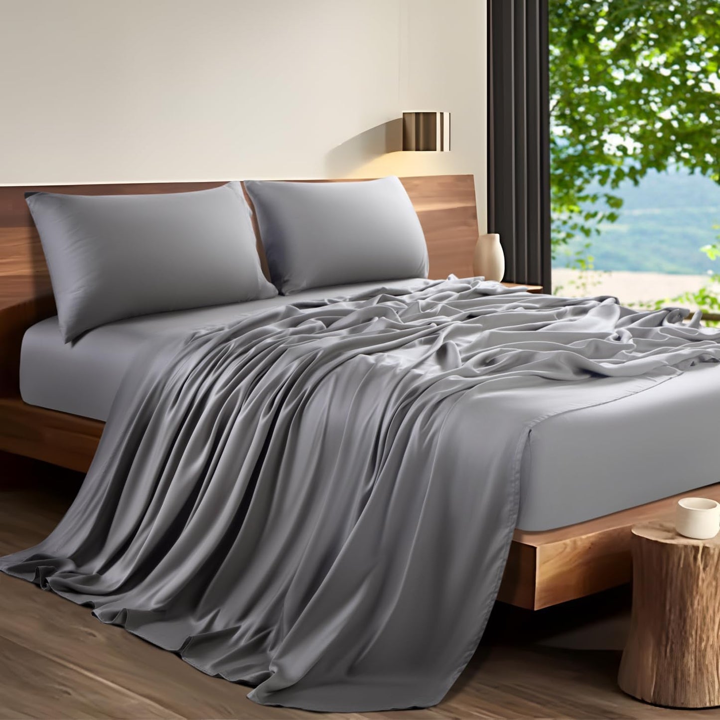Best tencel lyocell bed sheets 60s eucalyptus tencel bed set